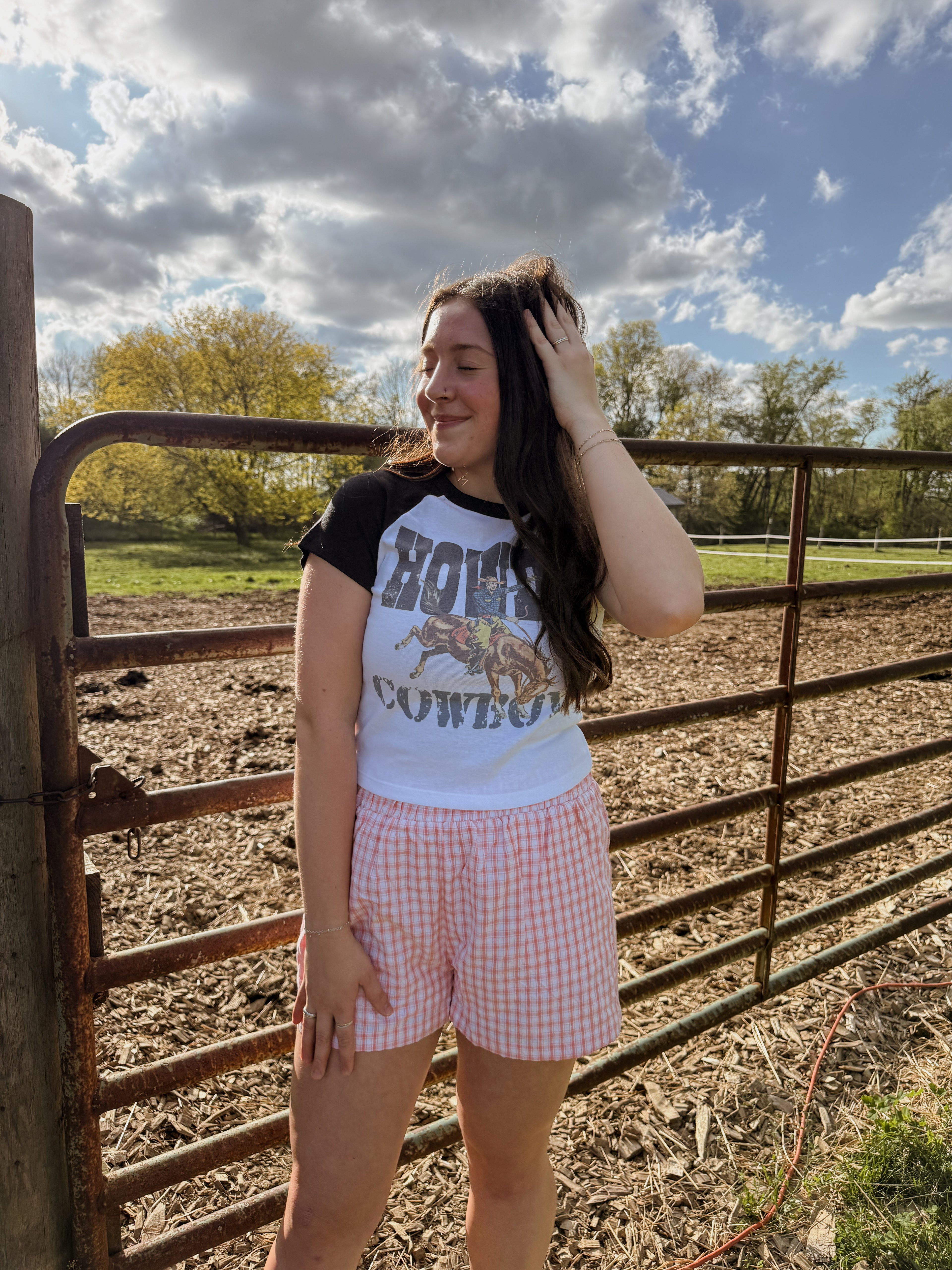 Pink Gingham Shorts